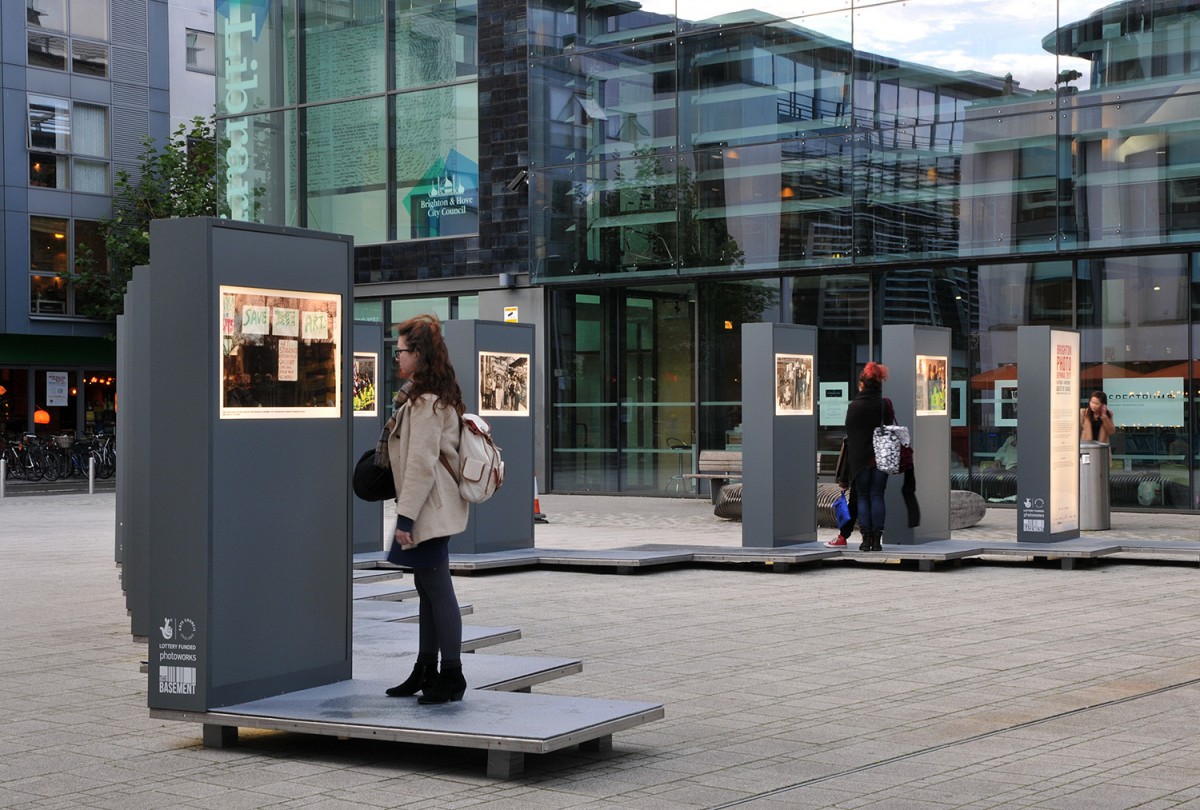 The public look on at the Argus Archive exhibition during BPB12.