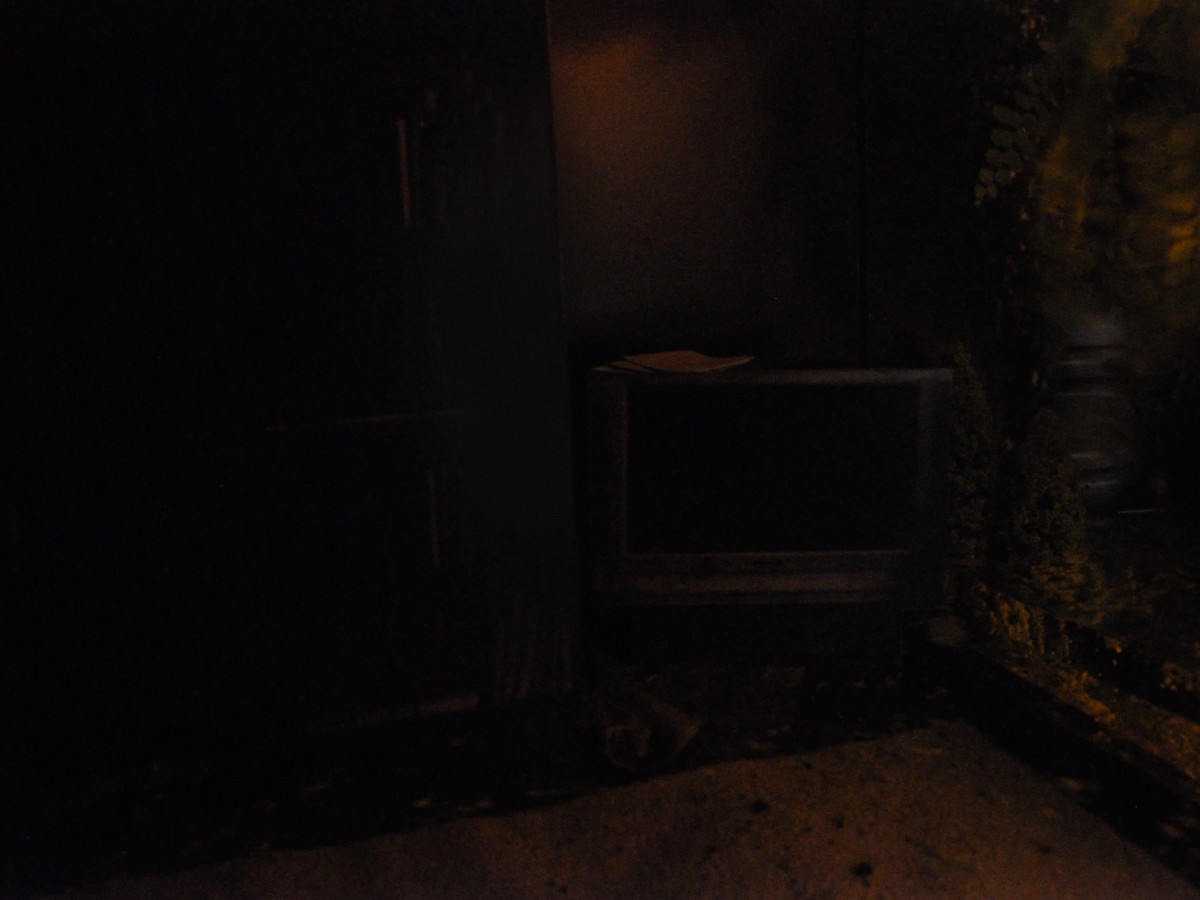 Helene Kazan, A Domestic Image of Preemption, Film 2 UK, 2013. Still from stop frame animation.  Multimedia installation. 2013