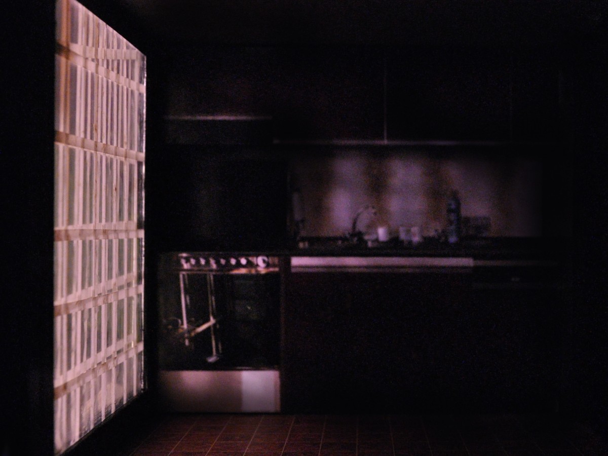 Helene Kazan, A Domestic Image of Preemption, Film 1 Lebanon, 1989. Still from stop frame animation.  Multimedia installation. 2013