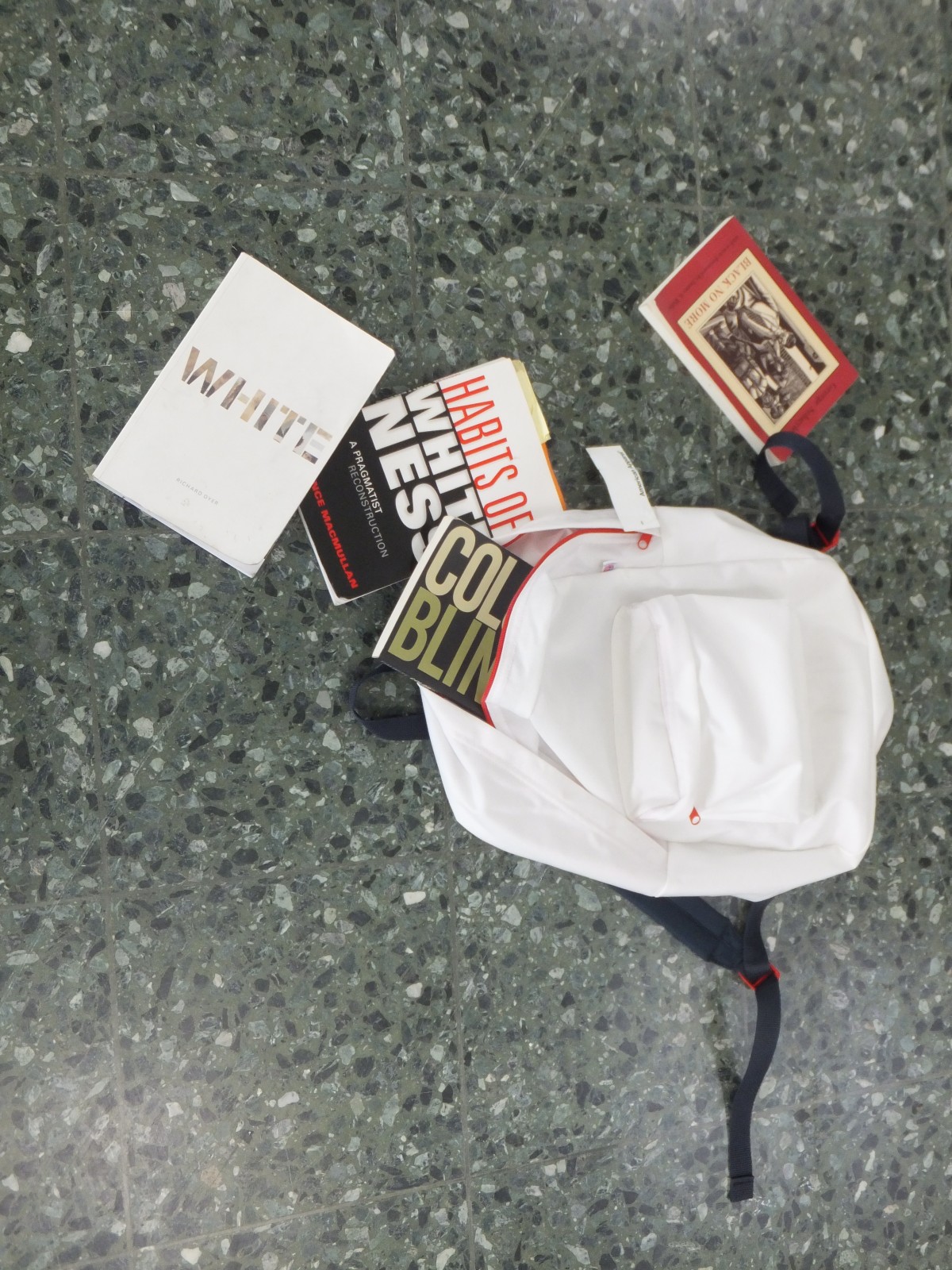 Jamie Bradbury, Rucksack, from the installation Colourlines, 2013.