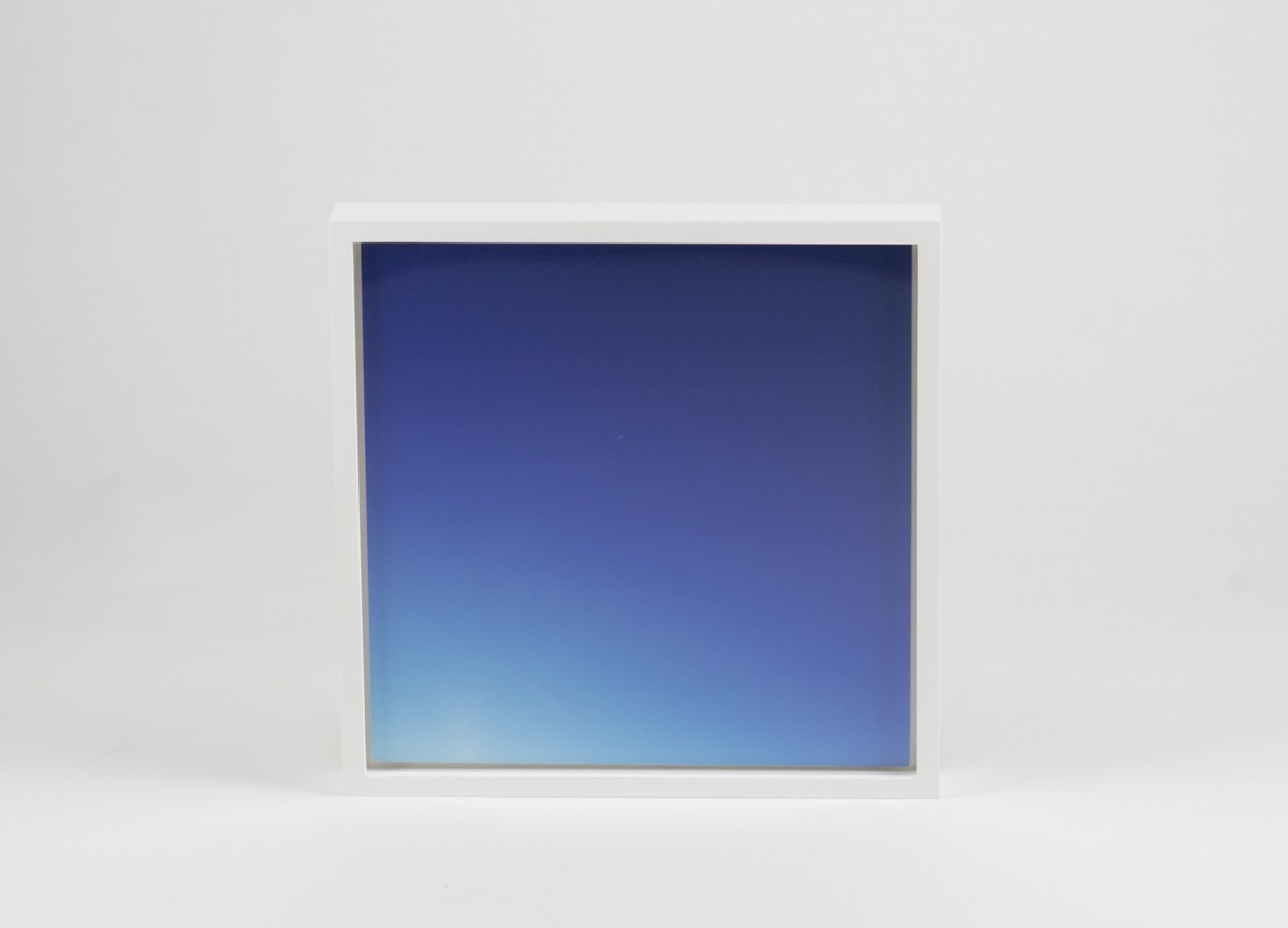Blue square, frame, white background
