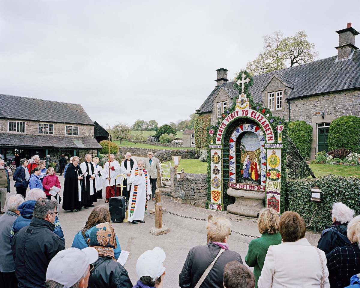 'Well Dressing and Blessing, Tissington, Derbyshire'. Thomas Ball / WaterAid.
